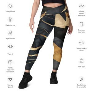 crossover leggings with pockets