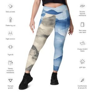 crossover leggings with pockets