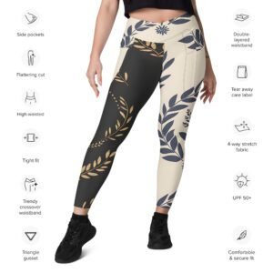 crossover leggings with pockets