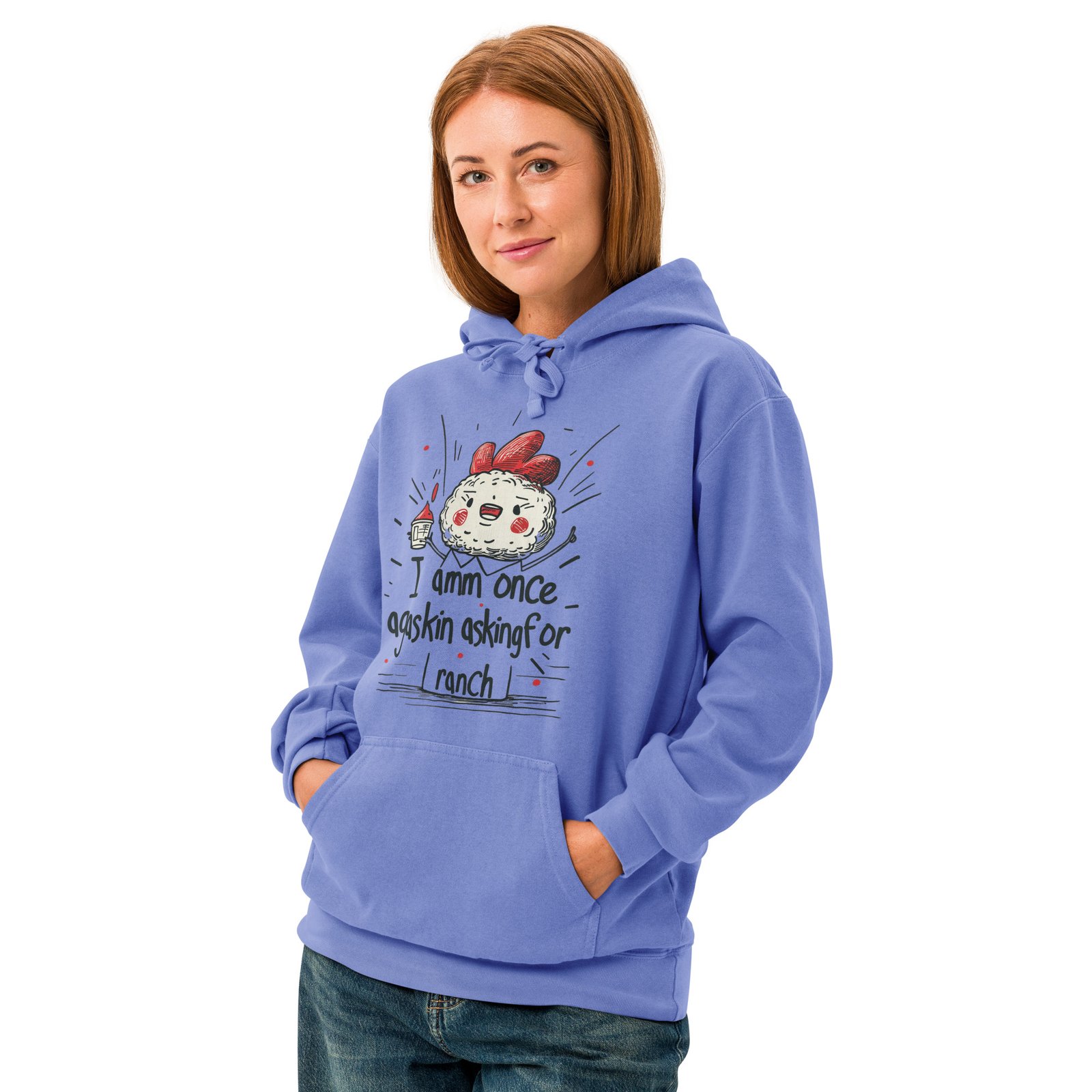 Unisex garment-dyed hoodie - Image 4