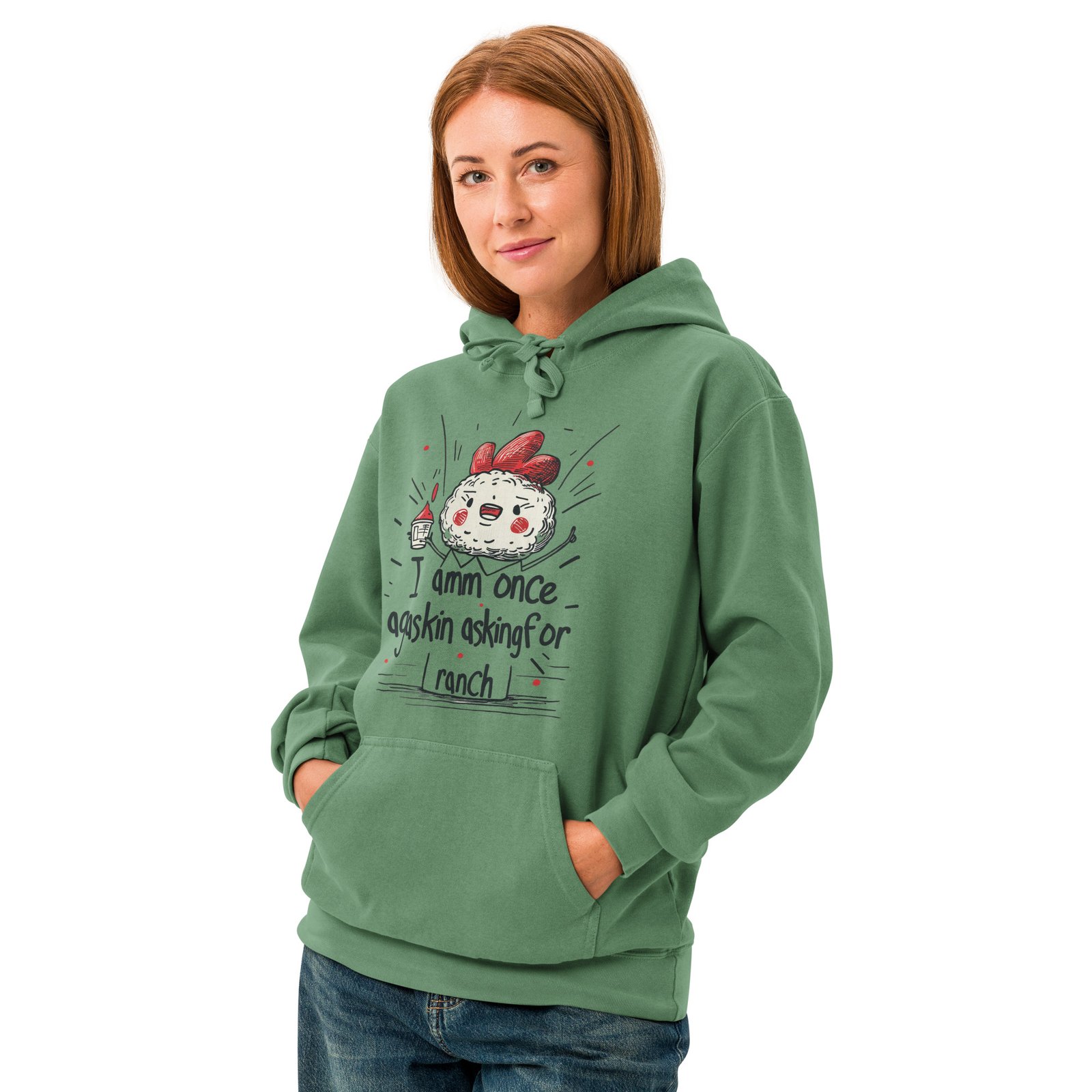 Unisex garment-dyed hoodie - Image 3