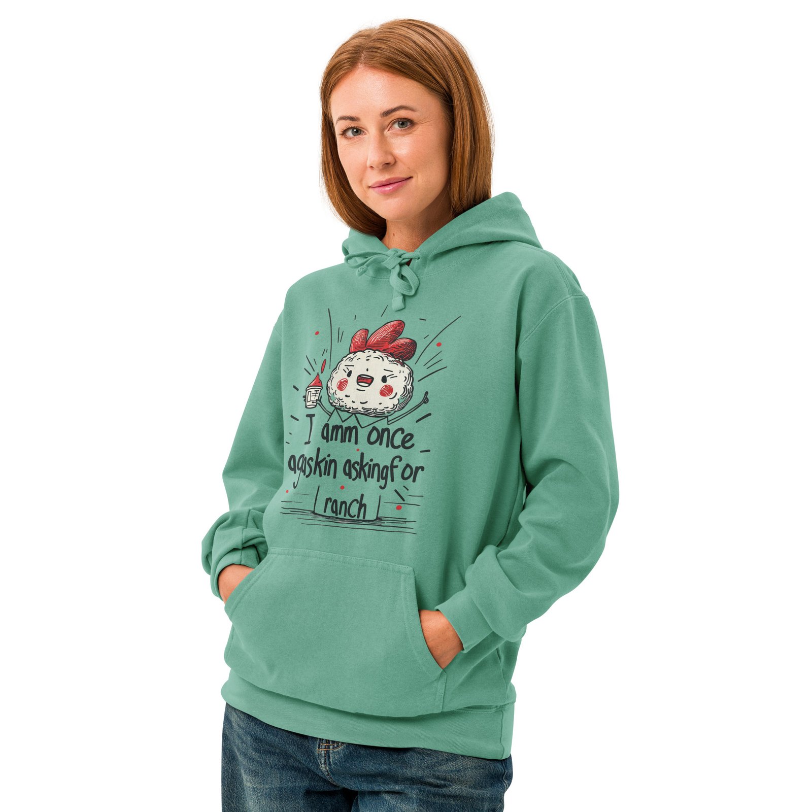 Unisex garment-dyed hoodie - Image 5